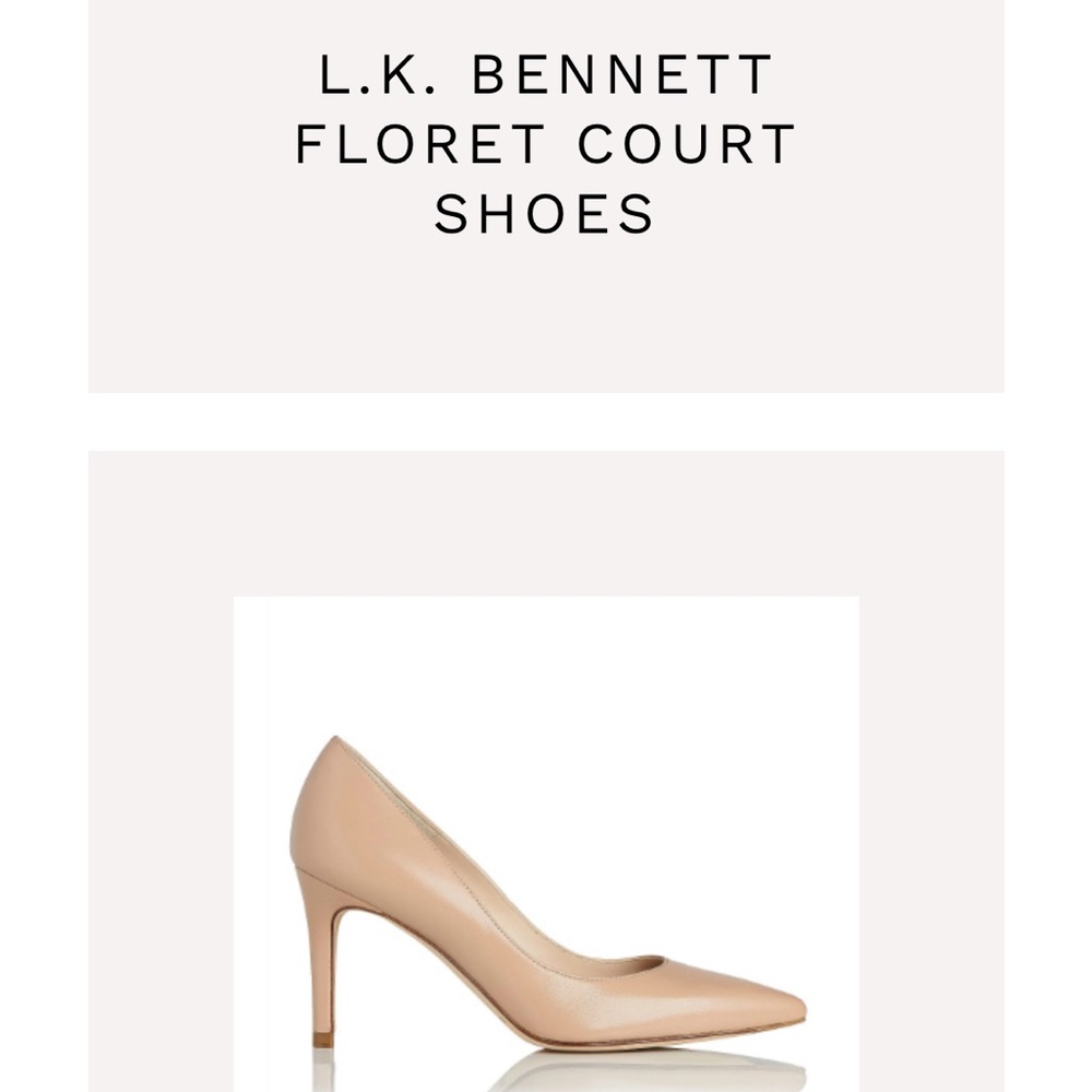 Classy 100% leather 85 pumps size 38 1/2 L. K. Bennett fits like 39 EU